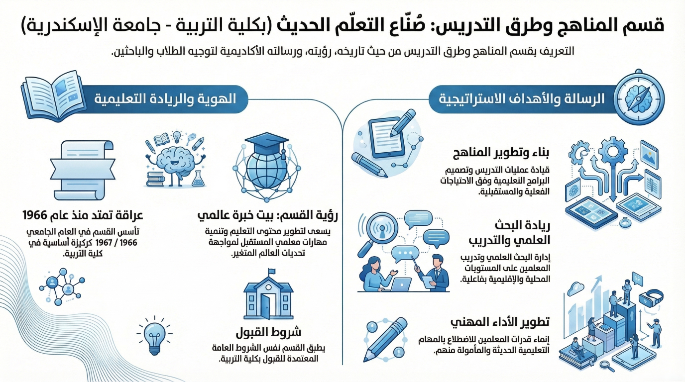 أنفوجرافيك - قسم المناهج وطرق التدريس